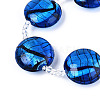 Handmade Silver Foil Glass Beads Strands FOIL-N029-07-3