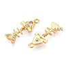 Brass Micro Pave Cubic Zirconia Pendants KK-N263-80G-2