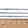 Gradient Color Natural Devil Blue Aquamarine Beads Strands G-NH0072-B01-2mm-6