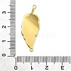 Brass Micro Pave Clear Cubic Zirconia Enamel Leaf Connector Charms KK-V011-25G-E-3