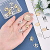 24Pcs 4 Style 201 Stainless Steel Hollow Pendants STAS-UN0029-99-2