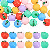 36Pcs 6 Colors Opaque Resin Pendants RESI-CA0001-72-1