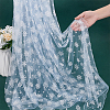 Snowflake Pattern Polyester Mesh Fabric DIY-WH0581-12A-3