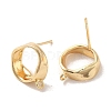 Golden Brass Stud Earring Findings KK-P253-01B-G-2