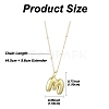 1Pc Initial Letter Brass Pendant Necklaces NJEW-YW0001-24M-3