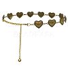 Tibetan Style Alloy Embossed Floral Heart Link Waist Belly Chains for Women FS-WG5DD44-02-1