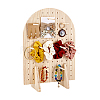 Arch Shaped Wooden Jewelry Display Stands ODIS-WH0331-09-6