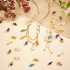 50Pcs Handmade Millefiori Beads Pendants PALLOY-PH0022-35-5