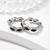 Brass Micro Pave Cubic Zirconia Huggie Hoop Earrings LS-EJEW-K083-34P-A-4