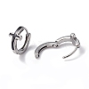 316 Stainless Steel Cross Hoop Earrings for Men Women EJEW-C045-02-2