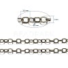 Brass Flat Oval Cable Chains X-CHC025Y-AB-3