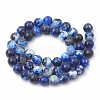 Dyed Natural Crackle Agate Beads Strands G-T100-03A-2