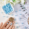 Spray Painted ABS Plastic Imitation Pearl Beads OACR-PA0001-38B-02-3