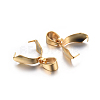 201 Stainless Steel Pendant Pinch Bails STAS-P223-16G-2
