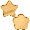 2Pcs 2 Styles Bamboo Saucer for Succulent Planter Pots AJEW-GF0011-43-1