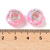 Transparent Resin Rondelle European Beads RESI-S023-23-3