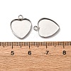 304 Stainless Steel Pendant Cabochon Settings STAS-D379-09B-P-3
