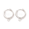 Brass Hoop Earring Findings KK-P217-22P-1