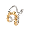 304 Stainless Steel Double Color Cuff Rings RJEW-S635-01GP-16-4