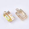 Transparent Glass Pendants X-GLAA-T007-20E-2