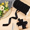 80 Yards Single Face Velvet Ribbon OCOR-WH0078-79C-5