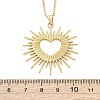 Shining Heart 304 Stainless Steel Pendant Necklaces NJEW-M096-37G-3