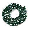 Electroplate Glass Beads Strands EGLA-A044-P4mm-B09-3