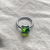 Square 304 Stainless Steel with Glass Finger Rings FS-WG8AAFA-19-1