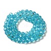 Electroplate Transparent Glass Beads Strands EGLA-A035-T8mm-L08-2