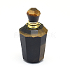 Faceted Natural Tiger Eye Openable Perfume Bottle Pendants G-E556-05C-2