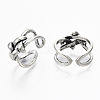 Adjustable Tibetan Style Alloy Cuff Rings TIBE-R318-06-RS-2