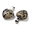 Natural Dalmatian Jasper Charms HEAR-PW0001-057-04-3