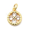 Brass Micro Pave Cubic Zirconia Charms KK-C139-21G-1