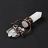 Natural Quartz Crystal Big Pointed Pendants G-D468-18R-5