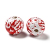 Halloween Theme Printed Natural Wooden Beads WOOD-L020-C01-3