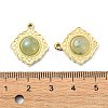 Natural Green Aventurine Rhombus Pendants STAS-L022-339G-02-3