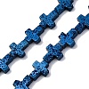 Electroplated Natural Lava Rock Beads Strands G-A256-A01-01I-1