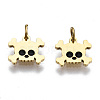 316 Surgical Stainless Steel Enamel Charms STAS-S116-355G-1