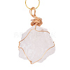 Geometric Natural Raw Quartz Crystal Suncatchers DJEW-PW0007-01A-4