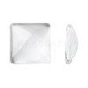 Transparent Clear Glass Square Cabochons X-GGLA-A001-15mm-1