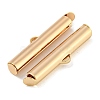 Brass Slide On End Clasp Tubes KK-N254-119G-04-2