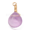 Natural Fluorite Pendants PALLOY-JF00607-3