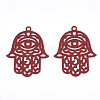 430 Stainless Steel Filigree Pendants X-STAS-T042-15C-2