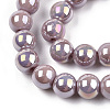 Electroplate Opaque Glass Beads Strands GLAA-T032-P10mm-AB07-3