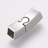 304 Stainless Steel Magnetic Clasps with Glue-in Ends STAS-F122-06P-2