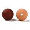 Rubberized Style Imitated Silicone Acrylic Beads MACR-T048-01A-04-2