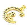 Brass Micro Pave Clear Cubic Zirconia Pendants FIND-Z044-03A-2