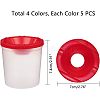 Children's No Spill Plastic Paint Cups AJEW-NB0001-73-6