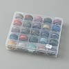 25 Rolls 25 Colors Round Segment Dyed Waxed Polyester Thread String YC-YW0001-02A-2
