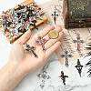 48Pcs 12 Styles Tibetan Style Alloy Pendants FIND-CJ0005-16-4